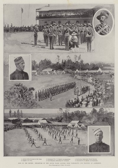 Sons of the Empire, Departure of New South Wales Lancers from Parramatta for Training at Aldershot by Henry Charles Seppings Wright